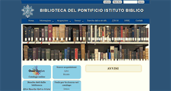 Desktop Screenshot of biblioteca.biblico.it