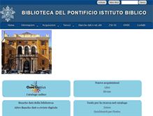 Tablet Screenshot of biblioteca.biblico.it